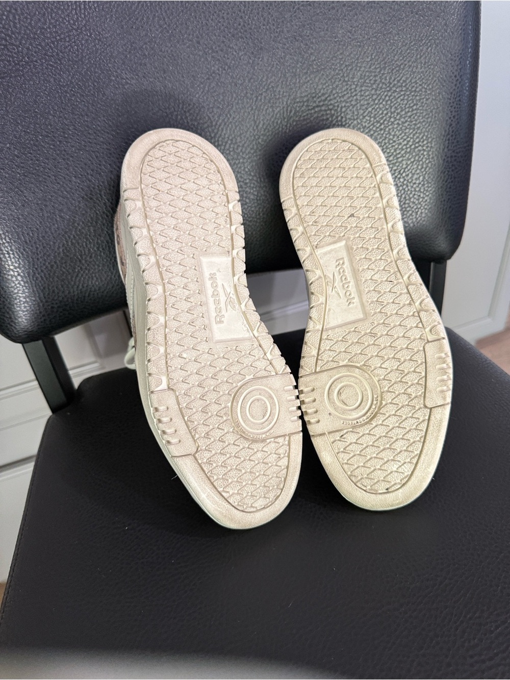 Reebok White Sneakers with Leopard Print Trim - Picture 6 of 7